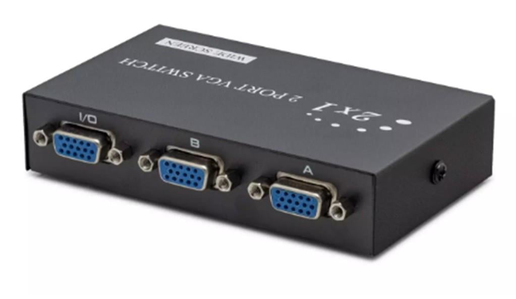 HADRONHadron Hdx1280 2 Port Vga Switch 54Mhz 2Giriş 1Çıkış Butonlu Geçiş8680469030934