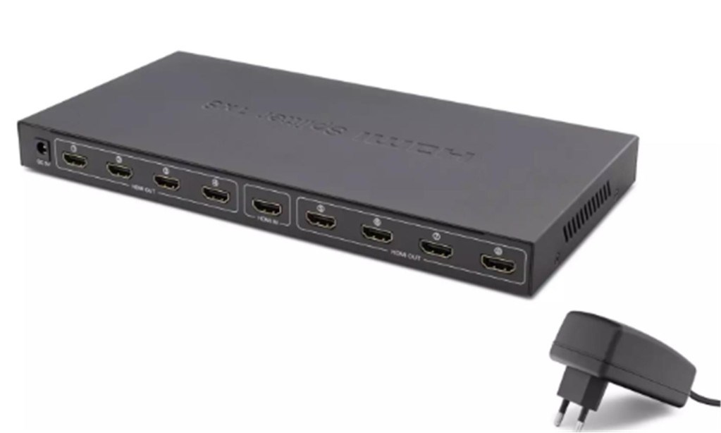 HADRONHadron Hdx1332 8 port Hdmi Splitter 1.4V 1080P 4K 1-In 8-Out Siyah8680469035236
