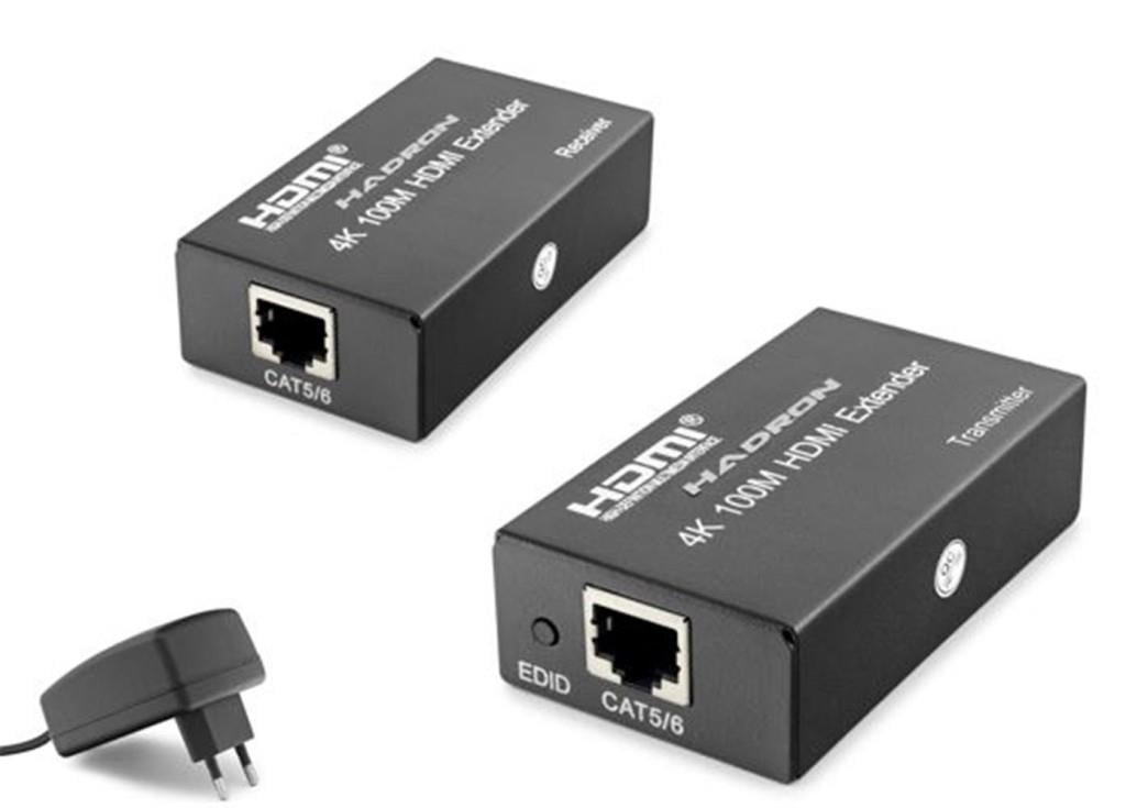 HADRONHadron Hdx1367  100M Hdmi Extender 4K DC 5V adaptör Siyah8680469043644