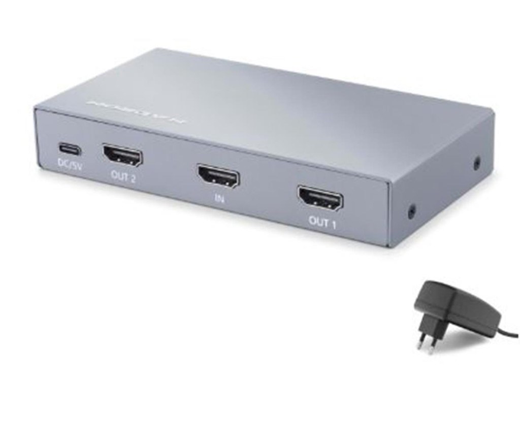 HADRONHADRON HDX1431 HDMI Splitter EDID 8K 60 Hz 1 Giriş 2 Çıkış Gri8680469049769