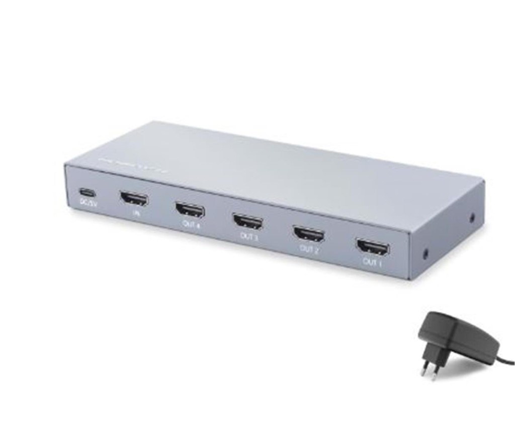 HADRONHADRON HDX1432 HDMI Splitter EDID 8K 60 Hz 1 Giriş 4 Çıkış Gri8680469049776