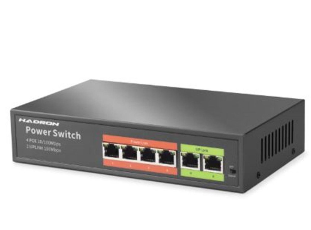 HADRONHADRON HDX1440 AI PoE Switch 4 Port 2 Uplink 45W Siyah8680469049851