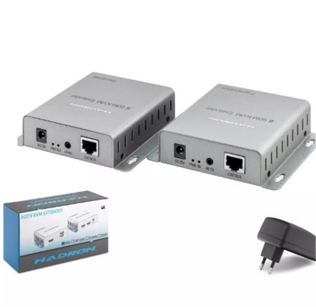 HADRONHADRON HDX1600 HDMI KVM Extender 4K 30 Hz 60 m - Gümüş8680469036423