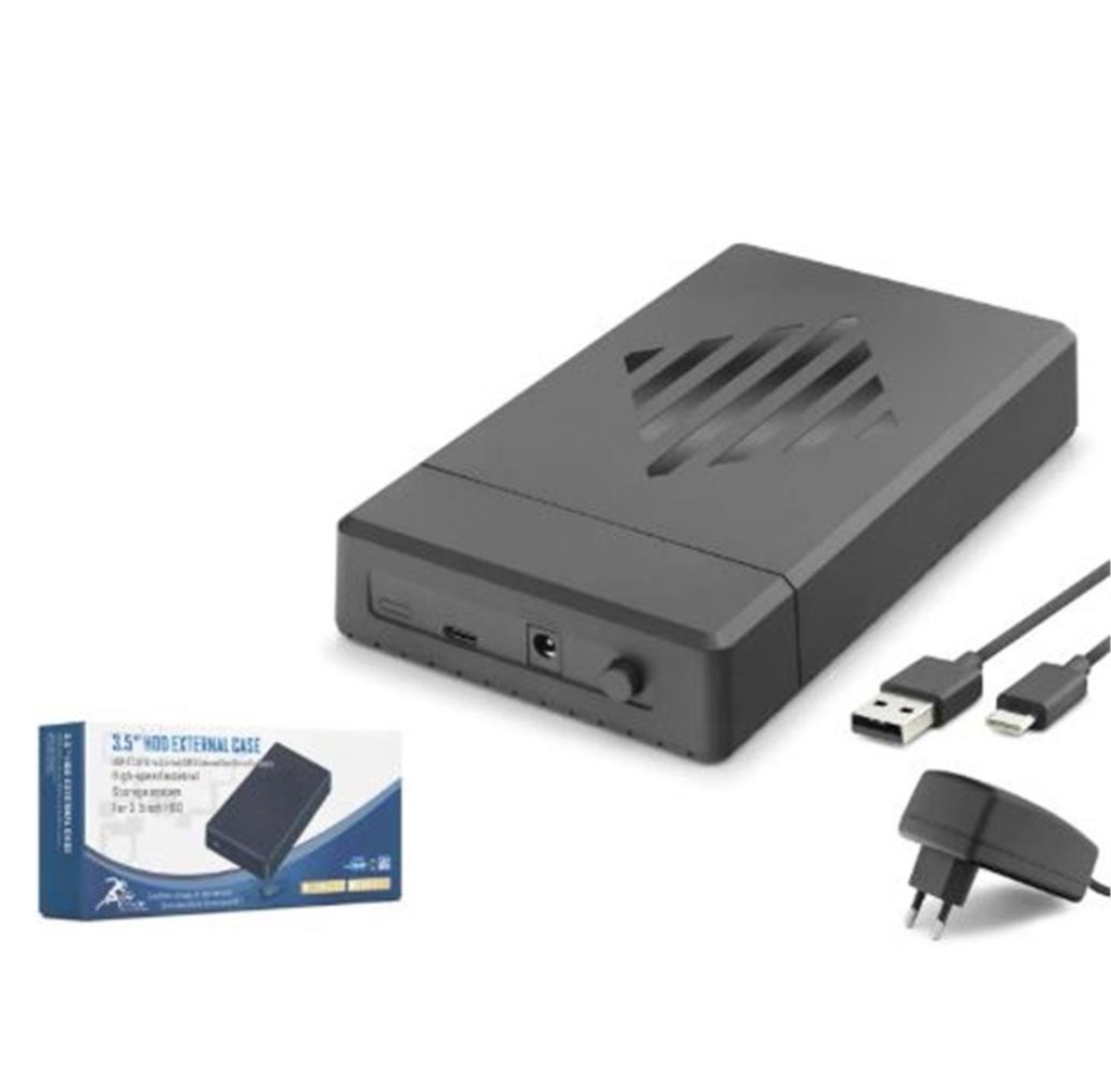 HADRONHADRON HDX1795 3.5 İnç SATA HDD Harici Disk Kutusu USB 3.0 Type-C - Siyah8680469047192
