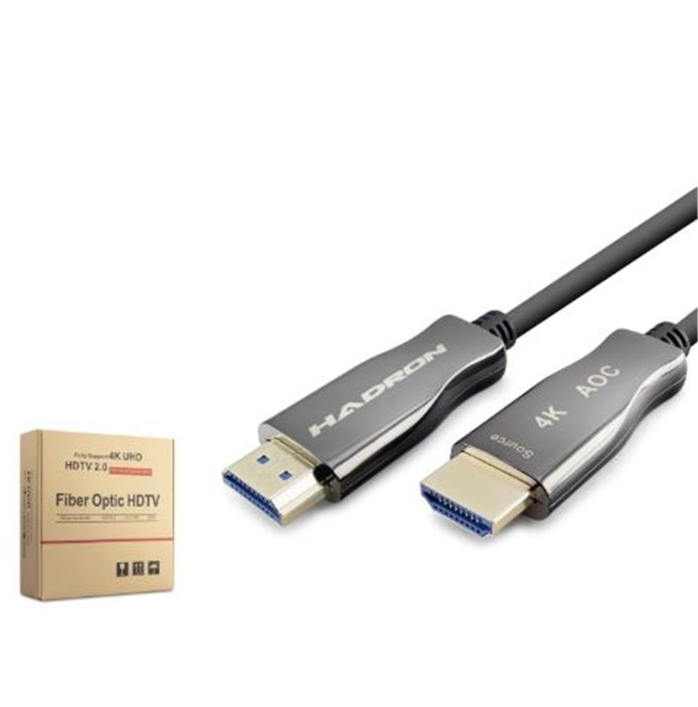 HADRONHADRON HDX2055 Fiber Optik HDMI 2.0 Kablo 4K 60 Hz 10 m Siyah Gri8695152
