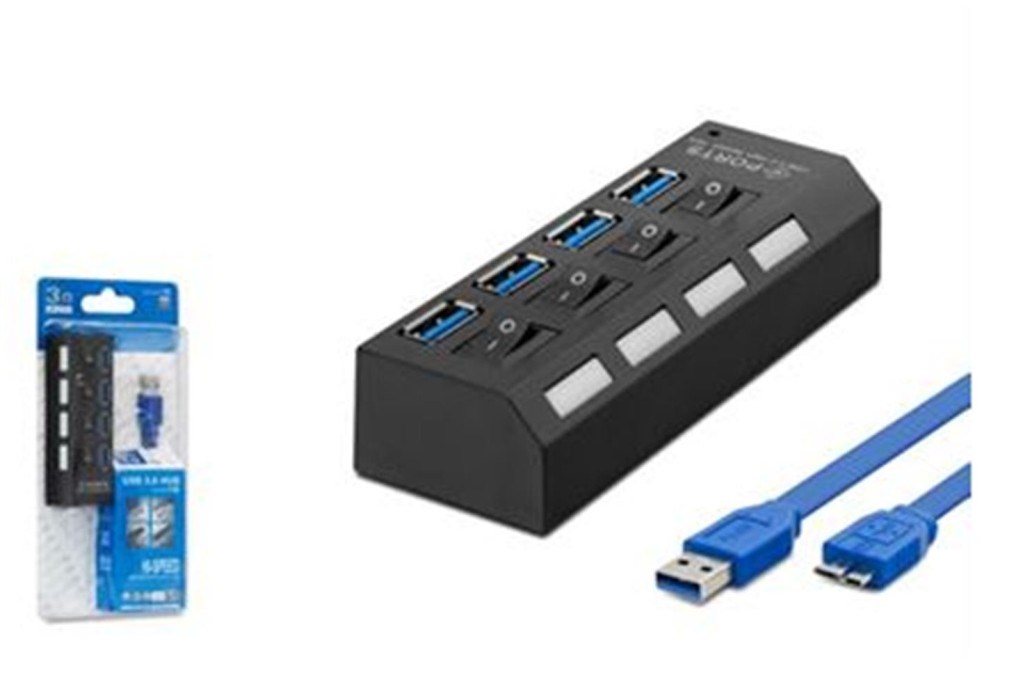 HADRONHadron Hdx7023 Usb3.0 Hub Anahtarlı 4 Port 0,5m Siyah8680469033157