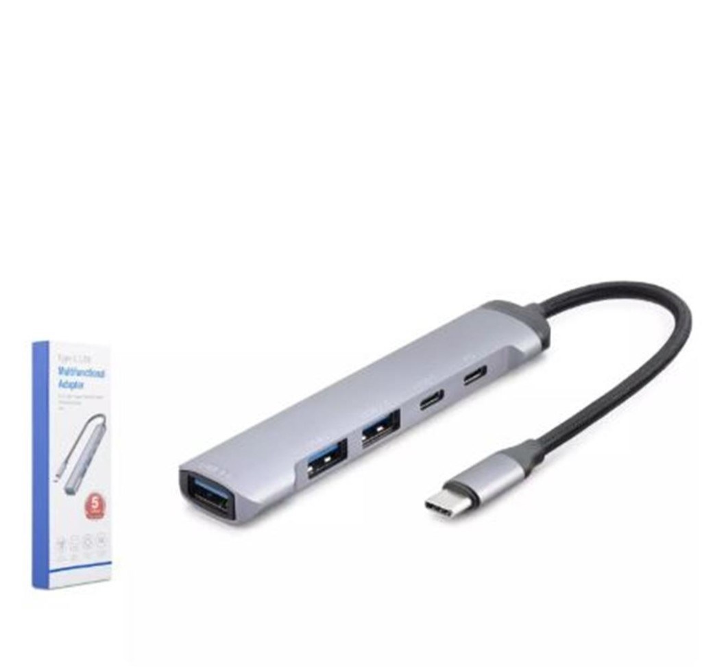 HADRONHadron Hdx7041 Type-C Hub 5-Usb Gri8680469043149