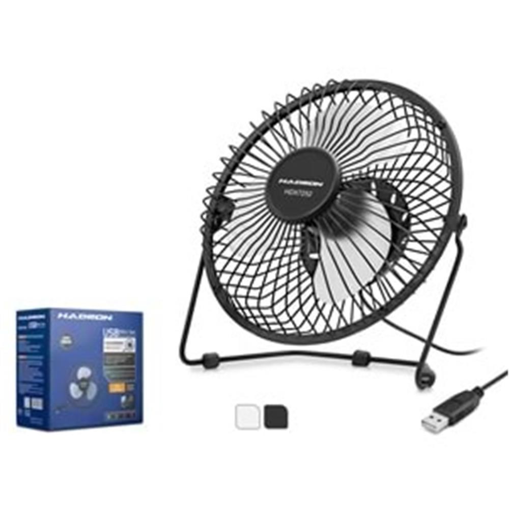 HADRONHADRON HDX7252 USB Metal Vantilatör 18 cm Siyah Beyaz8680469037582