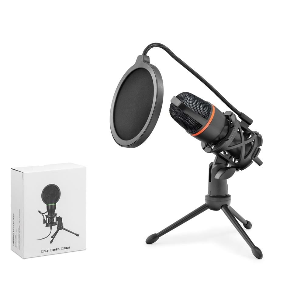 HADRONHADRON ME4USB Gaming Tripod Mikrofon Pop Filtreli Type-C 48kHz 16Bit Siyah8680469045860