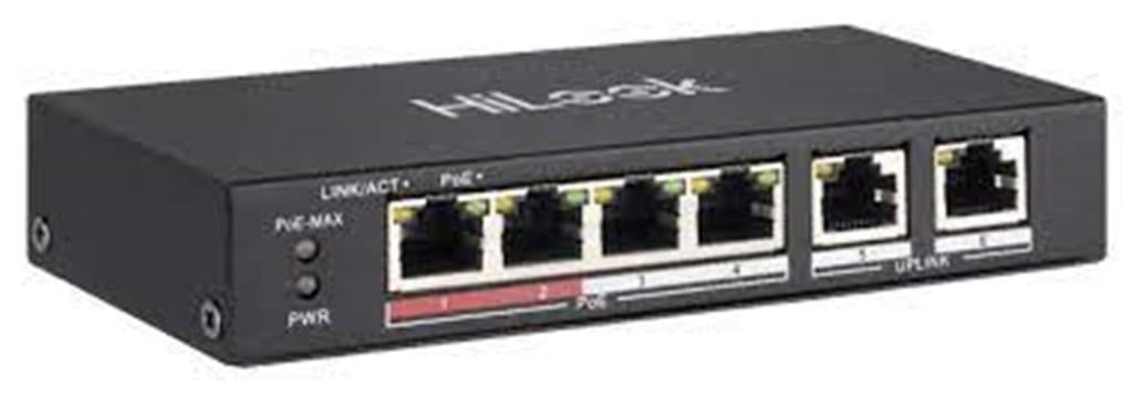 HİLOOKHilook NS-0106MP-35 4 Port PoE, 35W, +2 Port Megabit Uplink Switch6942160490137