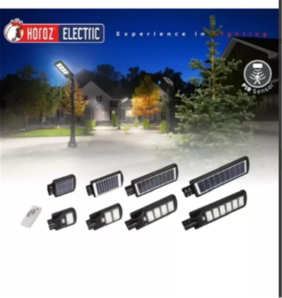 HOROZHoroz Compact 300w Led Solar Sokak Armatürü 1567Lm 6400k SMD Led Beyaz Işık Su Geçirmez Kumandalı8680985594385