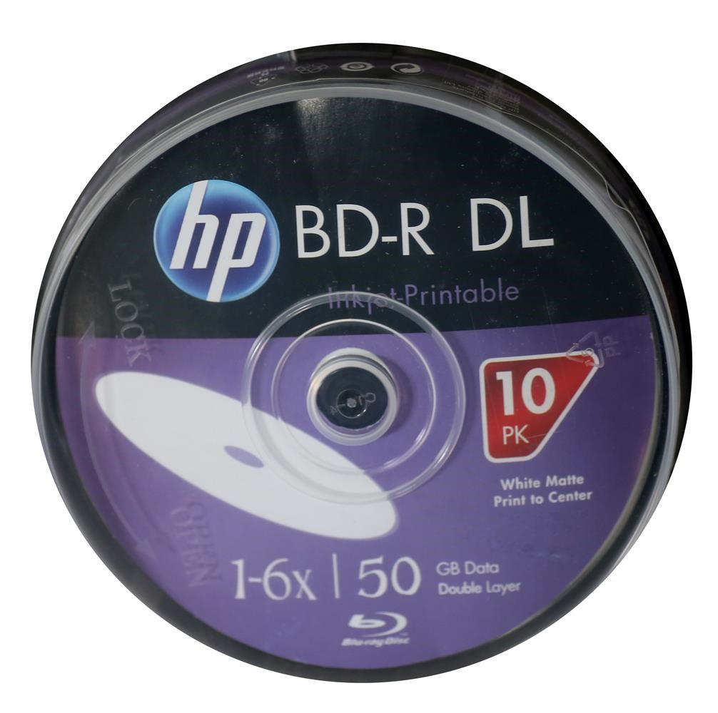 HPHp Blu-Ray Bd-R 6X 50Gb 10Lu Cake Box Prıntable Baskı Yapılabilir Blu-Ray Dvd4710212142462