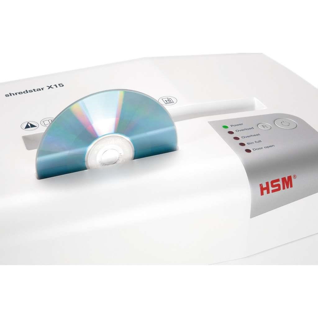 HSMHsm Shredstar X15 Evrak Imha Makinesi / Kağıt Kırpma Makinesi - CD Imha Makinesi - Çapraz/konfeti Kesim 4X37MM - 26LTME-Shredstar X15