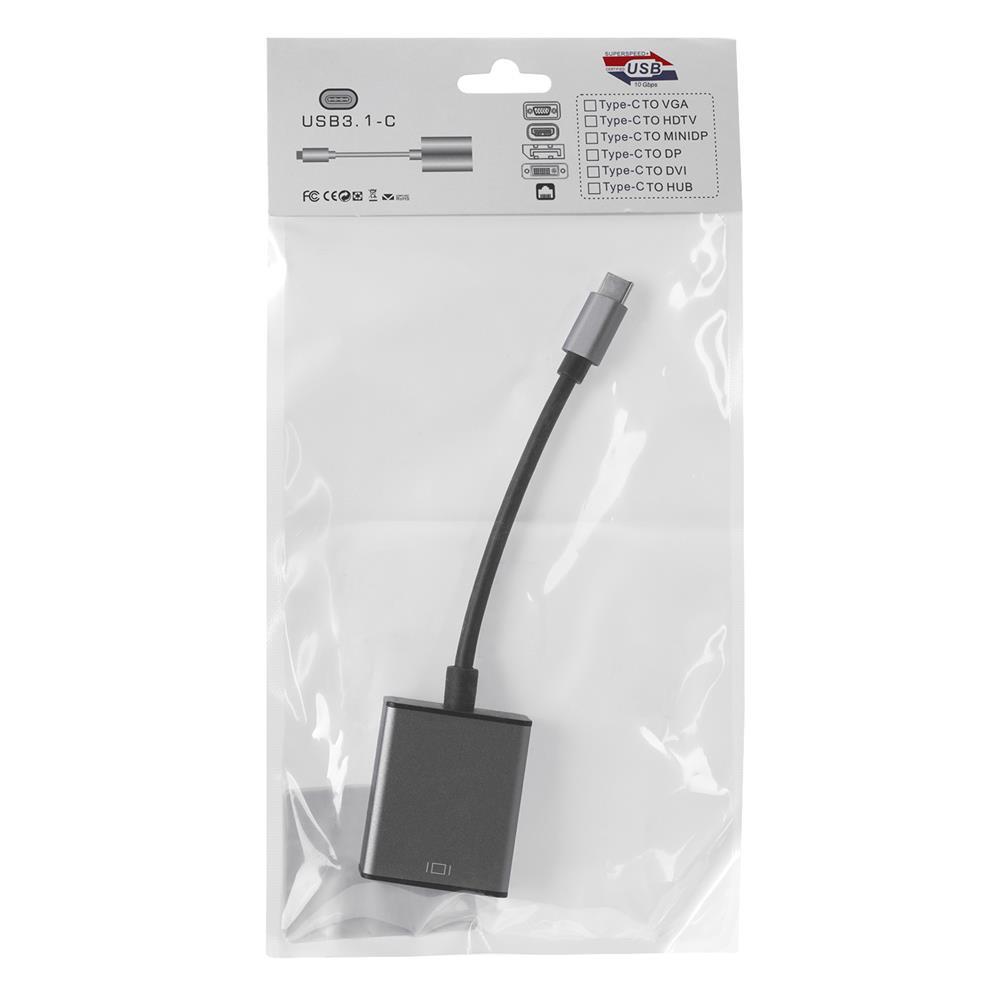 HYTECHHytech HY-USBC53 1080P Metal Type-C to VGA Adaptör8680096128950