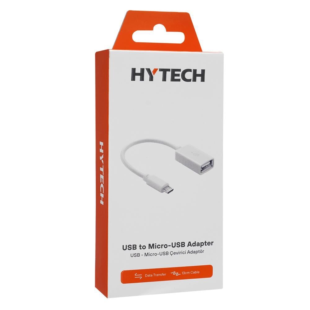 HYTECHHytech HY-X110 Beyaz USB F to MicroUSB M OTG Çevirici8680096065804