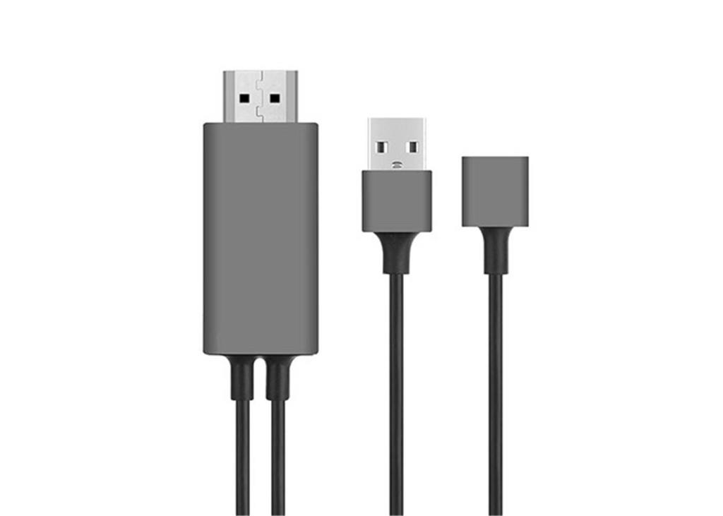 HYTECHHytech HY-XO51 Siyah-Gri USB-F to HDMI 1m Mobil Telefon Uyumlu Kablo8680096092749