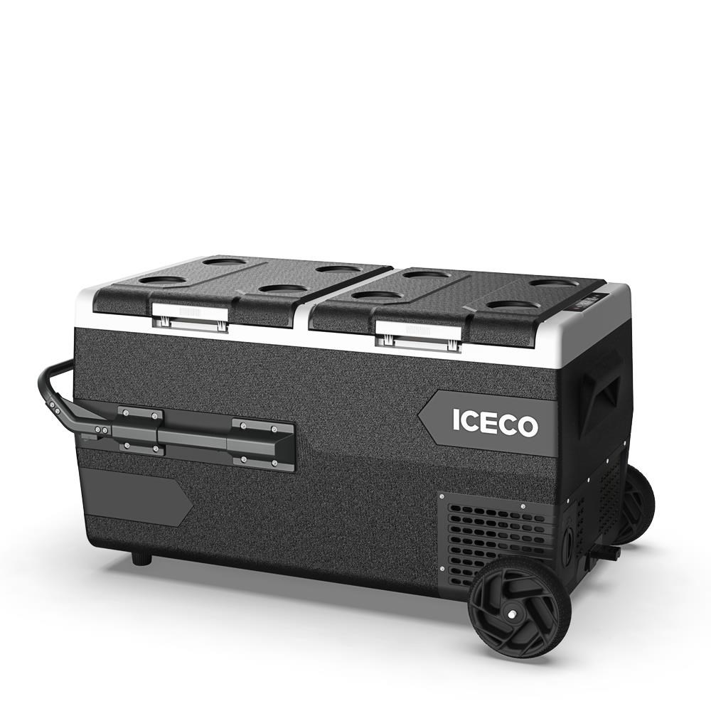 ICECOICECO K95D 12/24Volt 95Lt Akülü/Kablolu/ Çift Bölmeli Kompresörlü Outdoor Oto Buzdolabı/Dondurucu (Akü Dahil Değildir)K95D