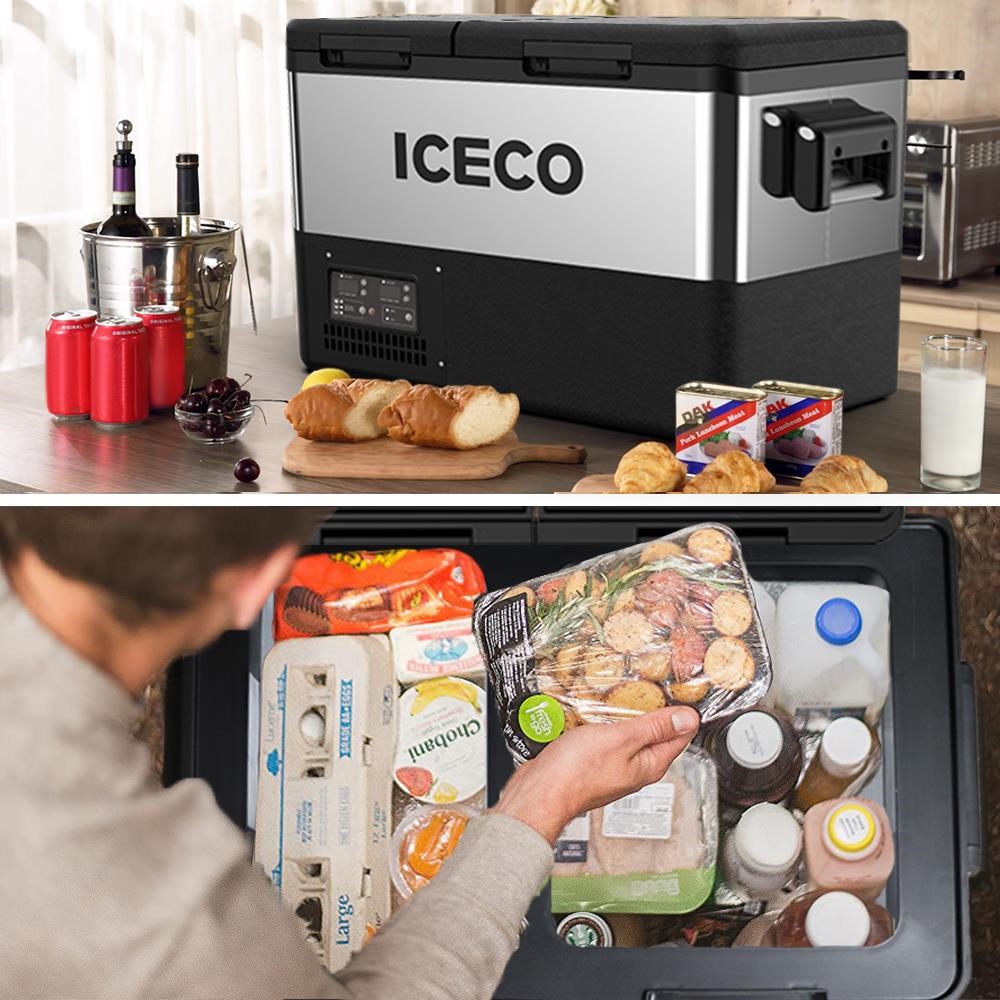 ICECOICECO TCD55 12/24Volt 55 Litre Çift Bölmeli Outdoor Kompresörlü Oto Buzdolabı/DondurucuTCD55