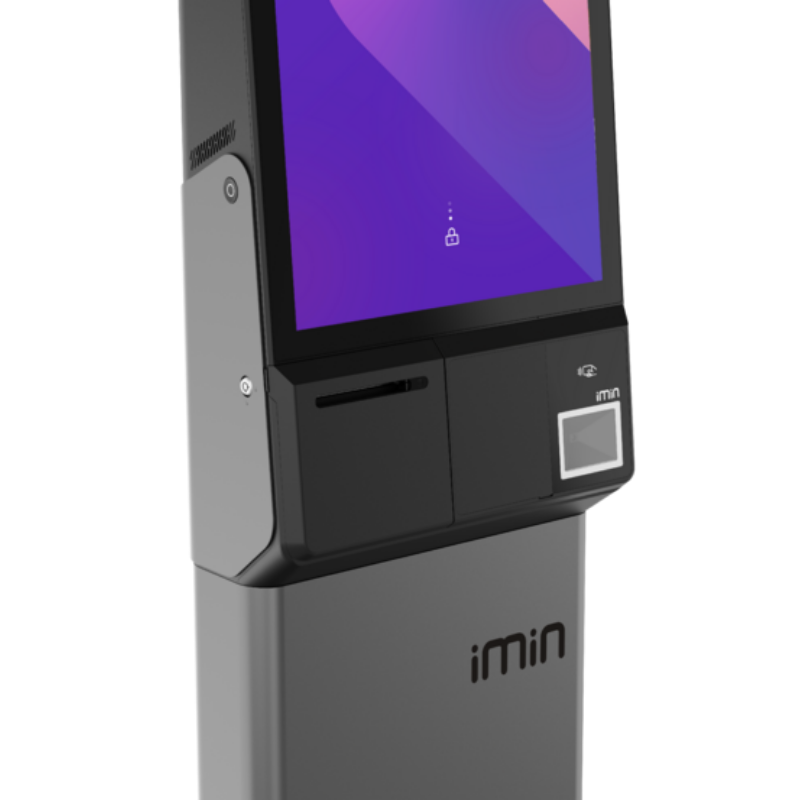 IMINImın Heron 1 Android 15 8 Çekirdekli 2.0 GHz 23.8″ WiFi 6 BT NFC 80 MM Yazıcı Tek Kamera Standart Tarayıcı GMS Siyah 4GB+64GBHERON 1