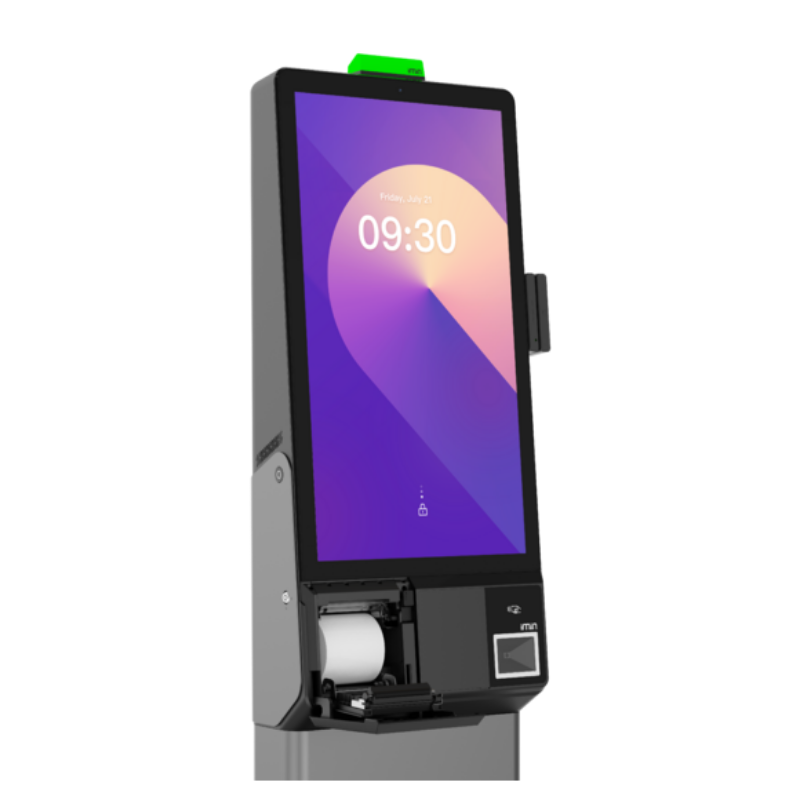 IMINImın Heron 1 Android 15 8 Çekirdekli 2.0 GHz 23.8″ WiFi 6 BT NFC 80 MM Yazıcı Tek Kamera Standart Tarayıcı GMS Siyah 4GB+64GBHERON 1