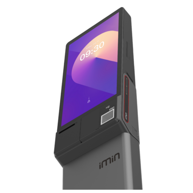 IMINImın Heron 1 Android 15 8 Çekirdekli 2.0 GHz 23.8″ WiFi 6 BT NFC 80 MM Yazıcı Tek Kamera Standart Tarayıcı GMS Siyah 4GB+64GBHERON 1