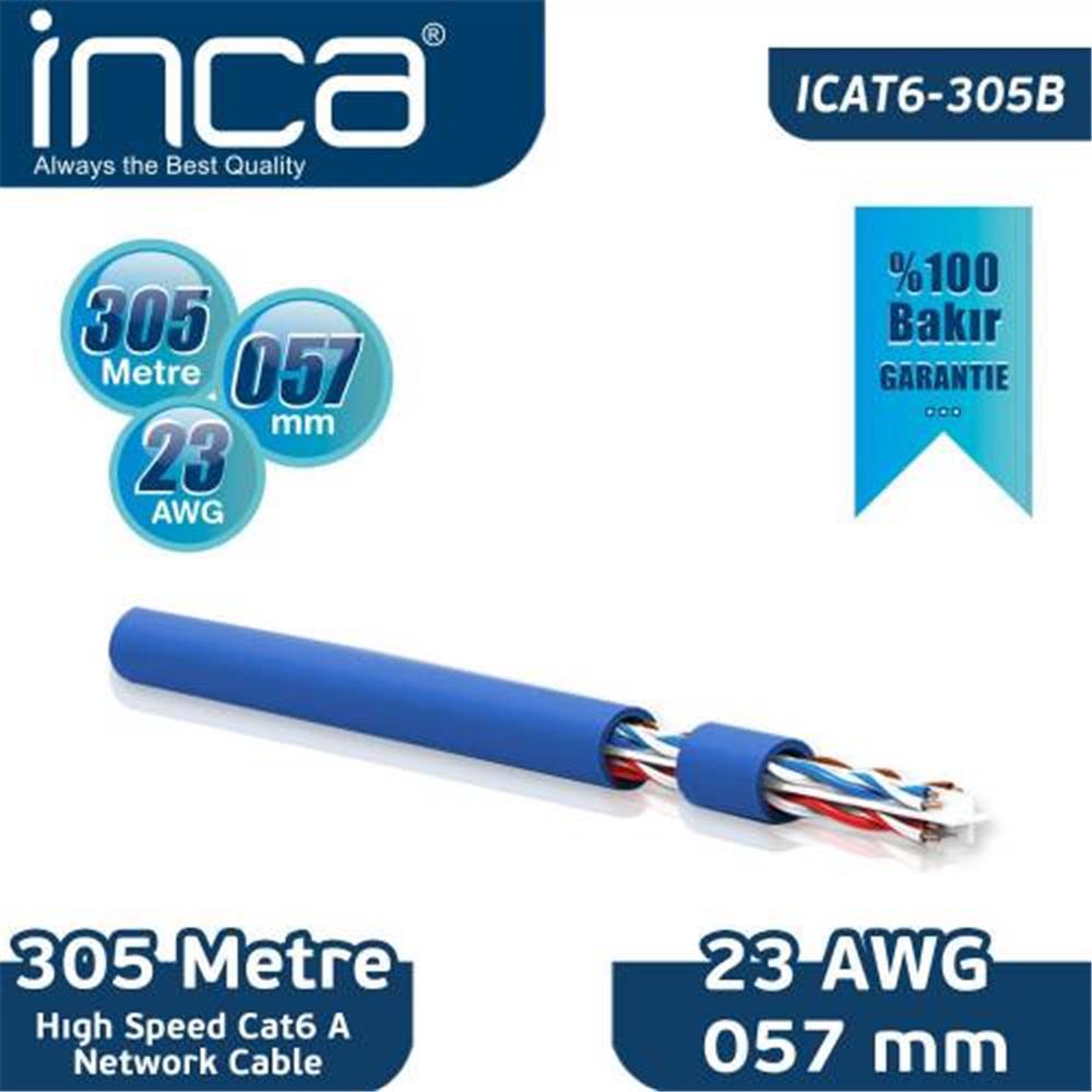 INCAINCA CAT6 305B 23 AWG 57MM  yüzde 99,5 BAKIR KABLO 305MT8697980467163