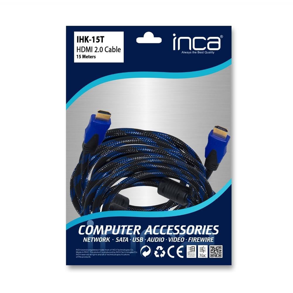 INCAInca IHK-15T 2.0 15mt  Hdmı Kablo 18 Gbps 4K& 2K & FULL HD8681949012754