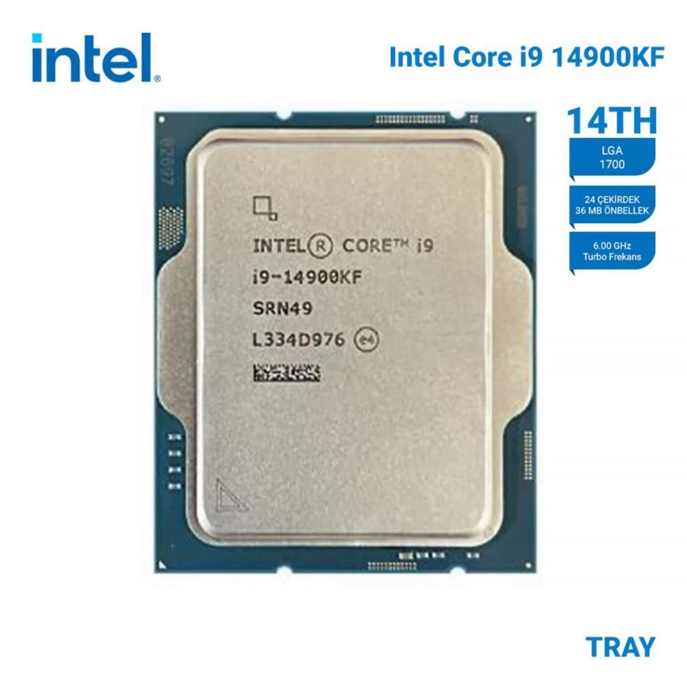 INTELIntel Core i9 14900KF TRAY 3.2GHz 36MB Önbellek 24 Çekirdek 1700 10nm Kutusuz İşlemci8697236941058