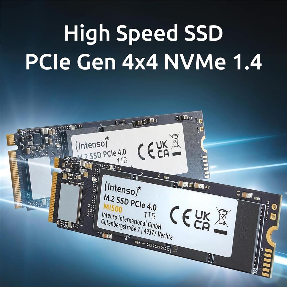 INTENSOIntenso 500GB MI500 Gen.4x4 NVMe 1.4 SSD 5300MB-4000MB-s Ssd Harddisk4034303033942