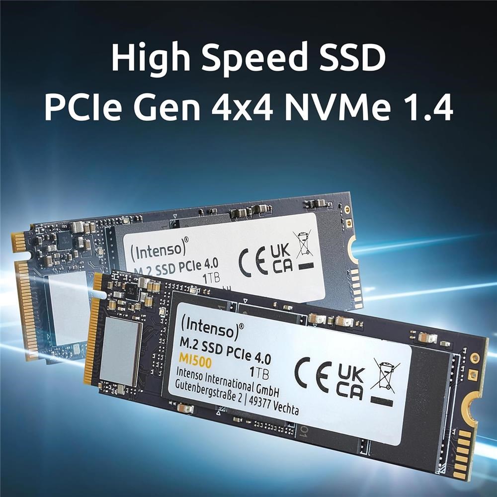 INTENSOIntenso 500GB MI500 Gen.4x4 NVMe 1.4 SSD 5300MB-4000MB-s Ssd Harddisk4034303033942