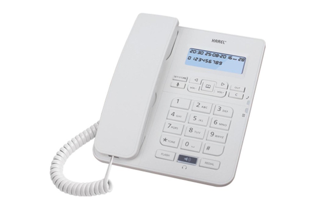 KARELKarel TM145 Krem Kulaklıklı Ekranlı Masa Üstü Telefon8697426401478