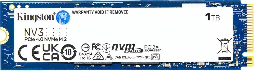 KINGSTONKingston 1TB NV3 M.2 2280 NVMe SSD | PCIe 4.0 Gen 4x4 | Up to 6000 MB-s | SNV3S-1000G740617344790