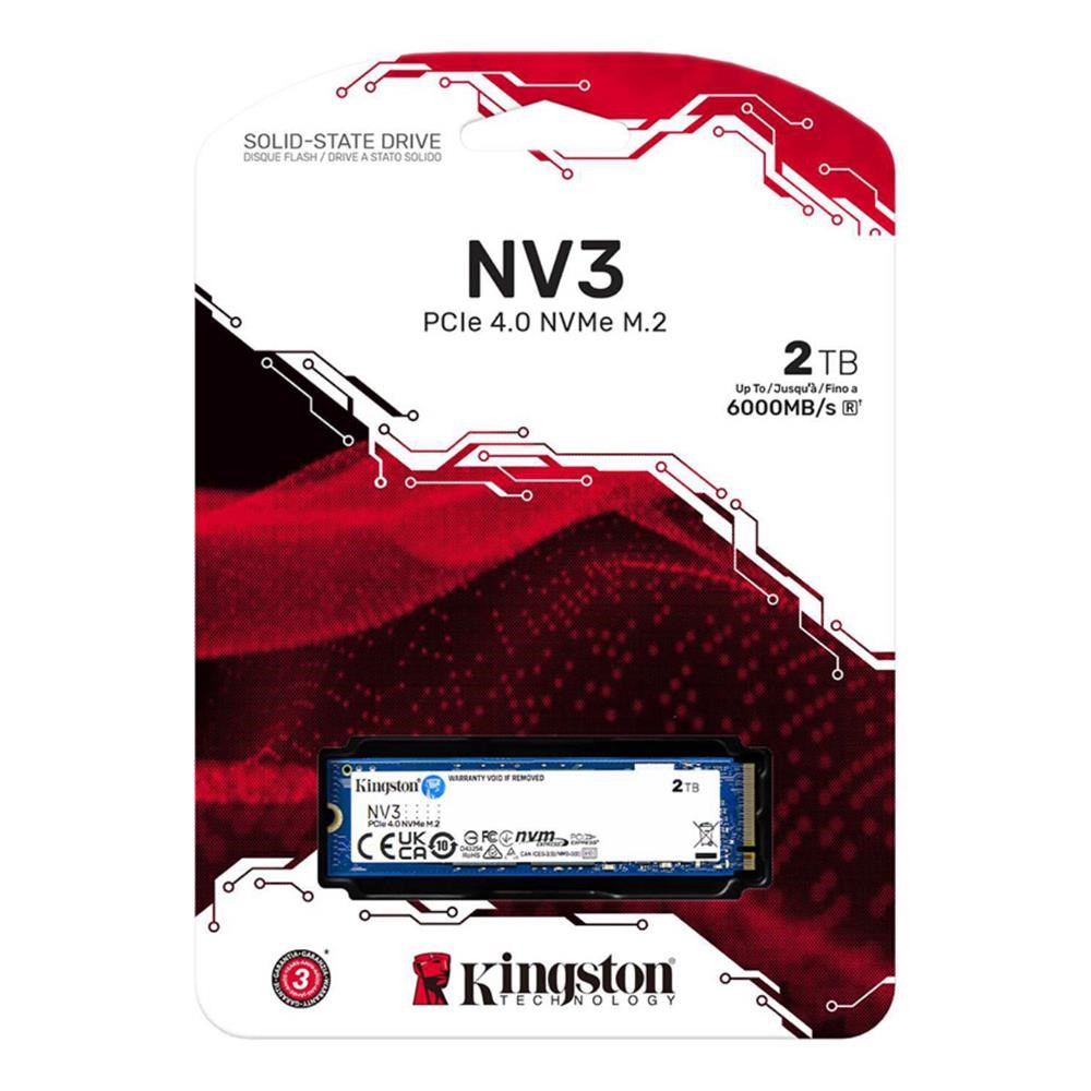 KINGSTONKingston 2TB NV3 SNV3S-2000G 6000-5000MB-s PCI-Express 4.0 M.2 Nvme Ssd Disk740617344783