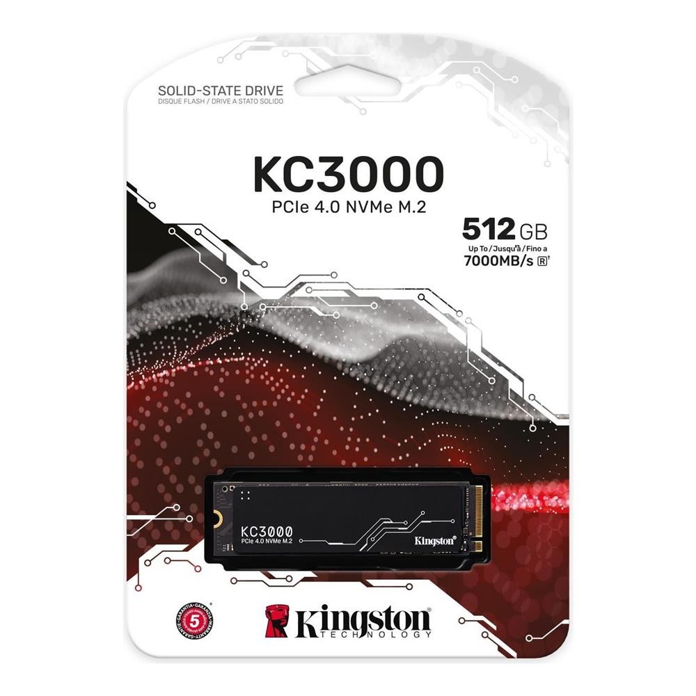 KINGSTONKingston 512GB KC3000 NVMe Okuma 7000MB-Yazma 3900MB M.2 SSD (SKC3000S-512G)740617324402