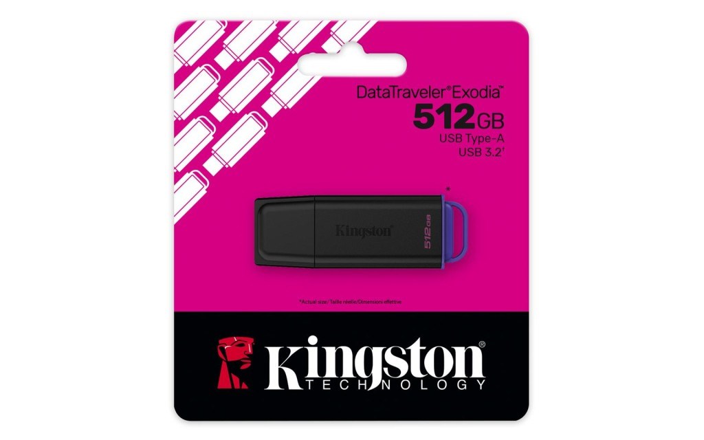 KINGSTONKingston DTXG2-512GB 512GB Portable USB 3.2 Gen 1 DataTraveler Exodia Black-Purple Flash Bellek740617353907