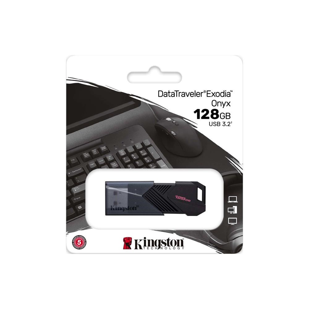 KINGSTONKingston DTXON-128GB 128GB Portable USB 3.2 Gen 1 DataTraveler Exodia Onyx Flash Bellek740617332742