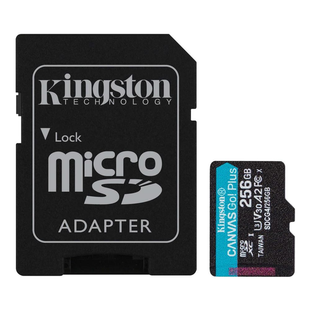 KINGSTONKingston SDCG4-256GB 256GB microSDXC Canvas Go Plus Gen4 200MB-s A2 U3 V30 Card + ADP Hafıza Kartı740617347999
