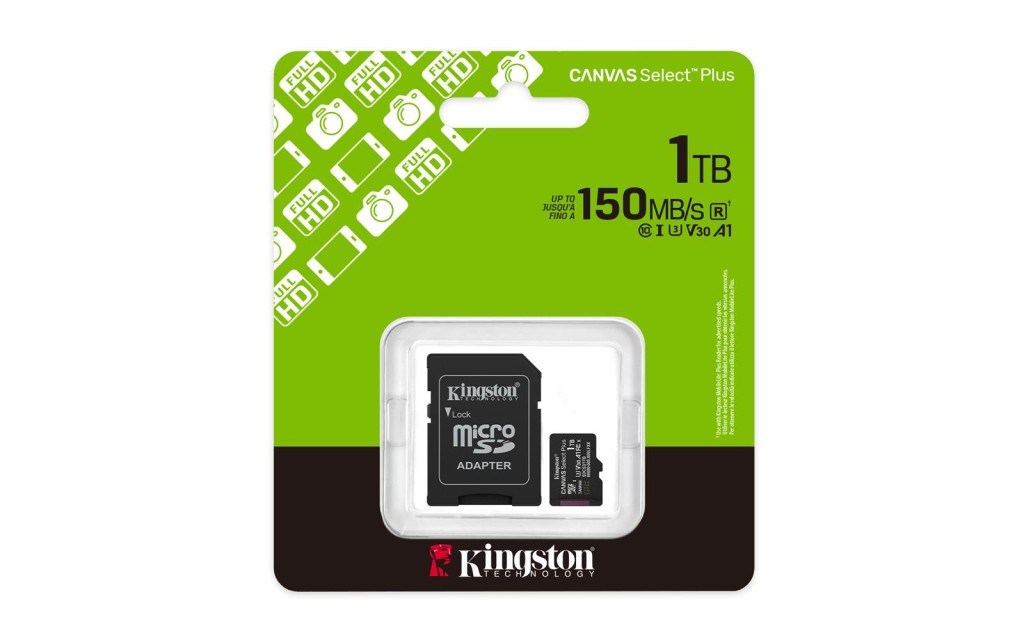 KINGSTONKingston SDCS3-1TB 1TB microSDXC Canvas Select Plus Gen3 150MB-s A1 Card + Adapter Hafıza Kartı740617348606