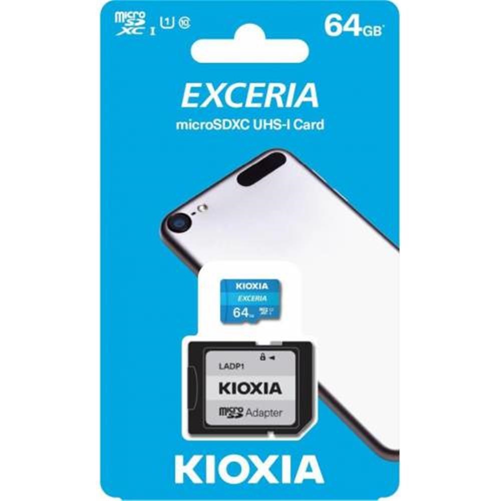 KIOXIAKioxia 64GB Exceria microSDXC UHS-1 C10 100MB-sn Hafıza Kartı4582563850811