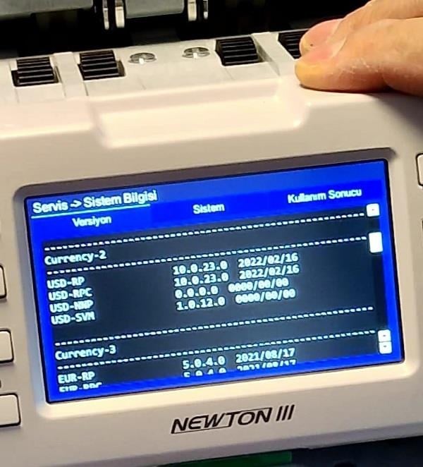 KisanKisan Newton 3-V Çift Cıslı Karışık Banknot Sayma Makinesi 20 Ülke Parası KİSAN-3