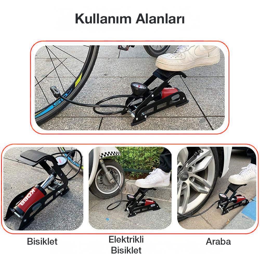 KOBBKOBB KB0901 87PSI Analog Basınç Göstergeli Ayak PompasıKB0901
