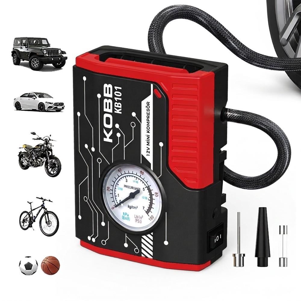 KOBBKOBB KB101 12Volt 100 PSI Analog Göstergeli Lastik Şişirme Hava PompasıKB101