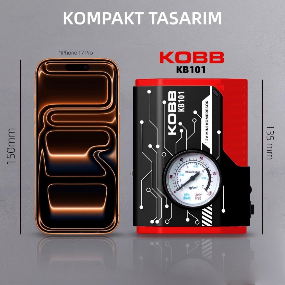 KOBBKOBB KB101 12Volt 100 PSI Analog Göstergeli Lastik Şişirme Hava PompasıKB101