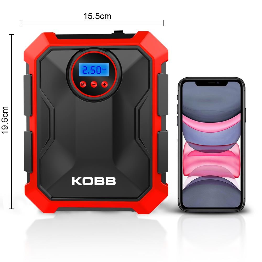 KOBBKOBB KB200 12Volt 150 PSI Ayarlanabilir Dijital Basınç Göstergeli Hava Lastik Şişirme PompasıKB200