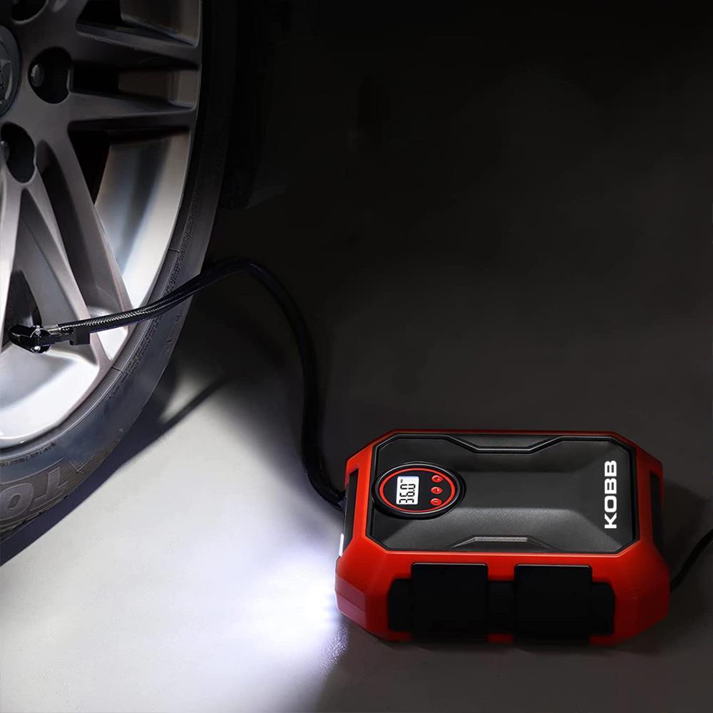 KOBBKOBB KB200 12Volt 150 PSI Ayarlanabilir Dijital Basınç Göstergeli Hava Lastik Şişirme PompasıKB200