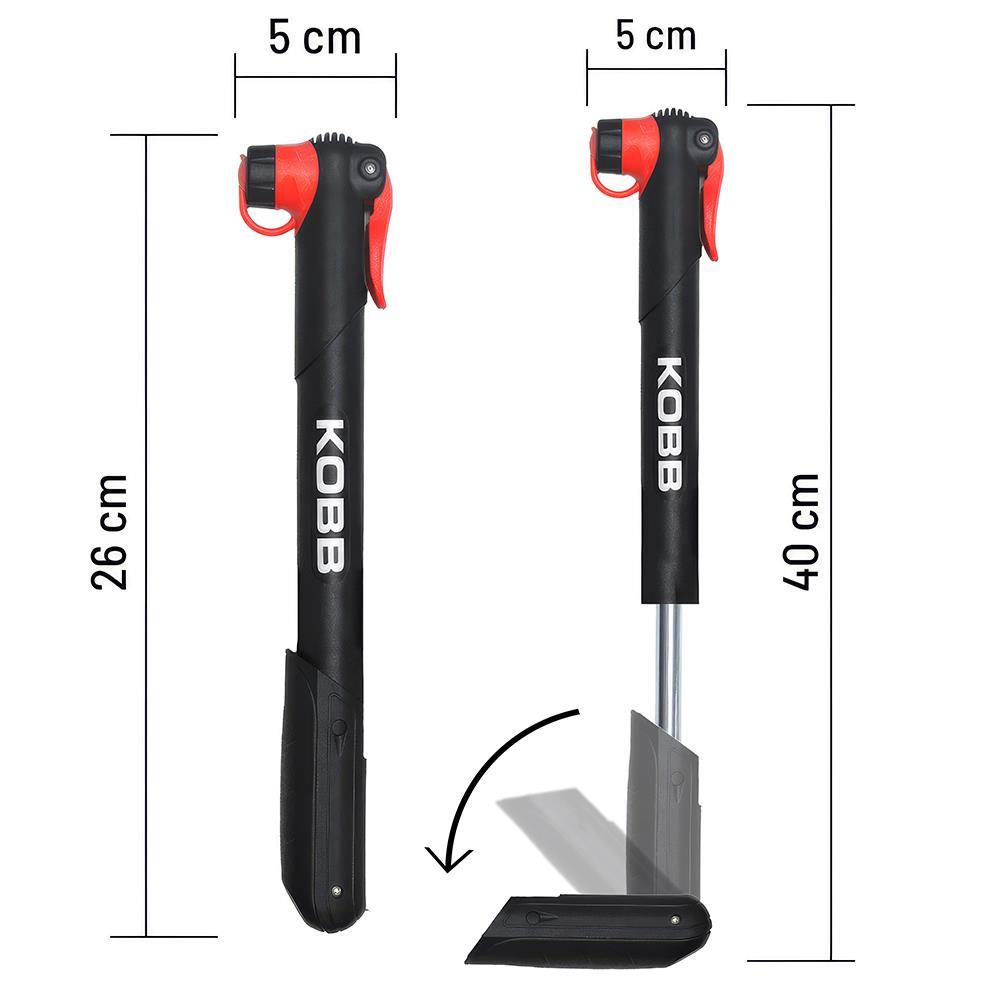 KOBBKOBB KB21 87 PSI Bisiklet Lastik Şişirme Taşınabilir Mini El Pompası + Bisiklet Montaj AparatıKB21