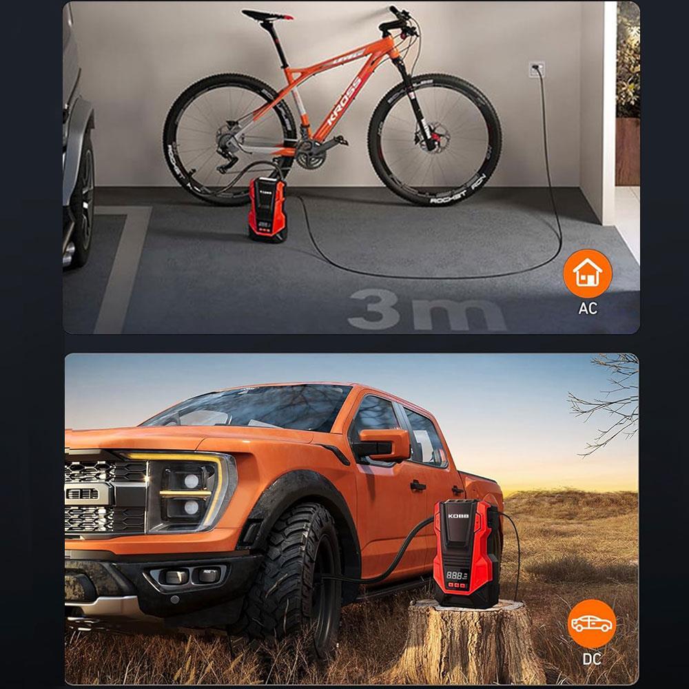 KOBBKOBB KB220 12Volt/220Volt 150 PSI Dijital Basınç Göstergeli Lastik Şişirme PompasıKB220
