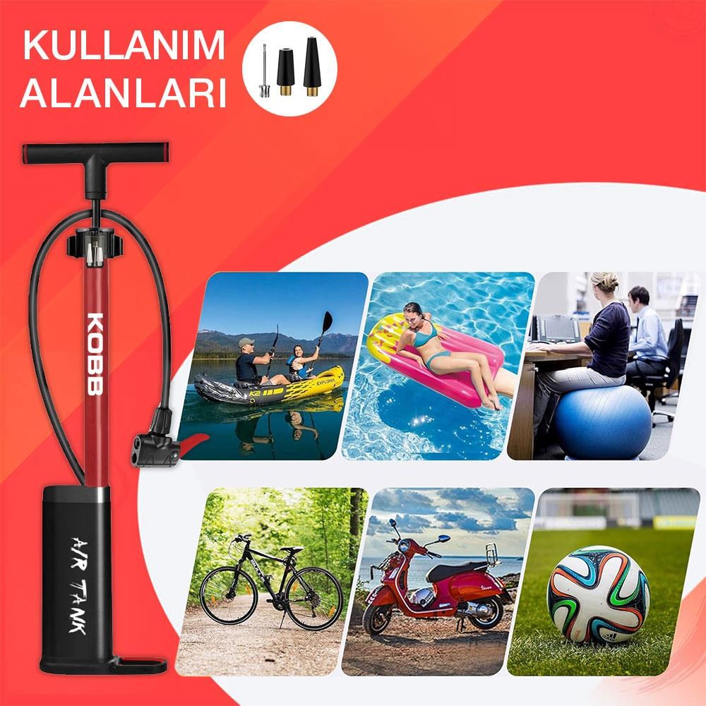 KOBBKOBB KB3256D 87 PSI Dijital Basınç Göstergeli Taşınabilir El PompasıKB3256D