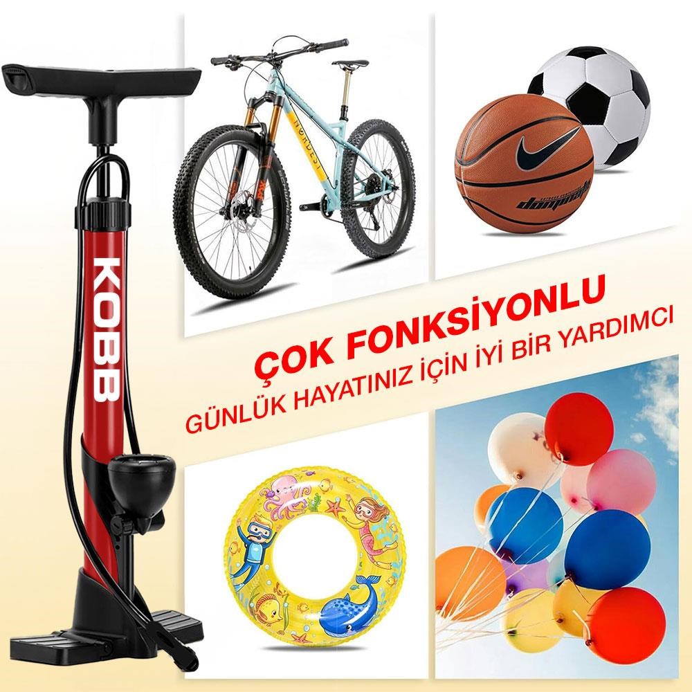 KOBBKOBB KB3848 87 PSI Analog Basınç Göstergeli Taşınabilir El PompasıKB3848