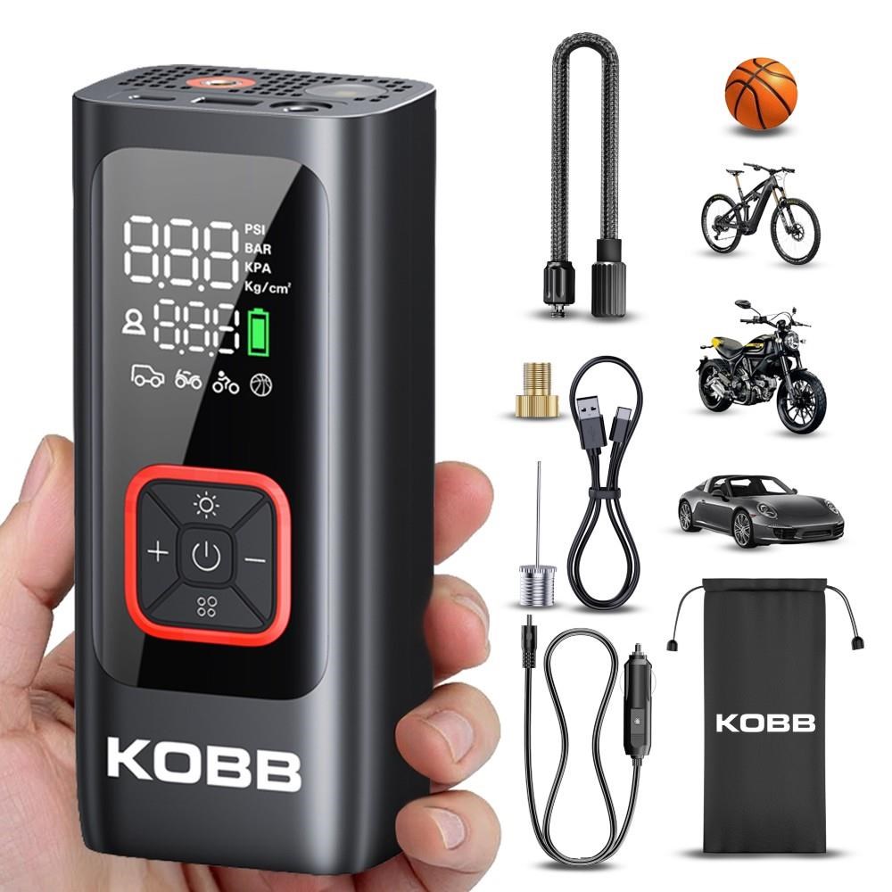 KOBBKOBB KB426 12V / Şarjlı Li-ion 150 PSI Dijital Göstergeli Akıllı Lastik Şişirme Pompası+ Powerbank + SOS + Led LambaKB426